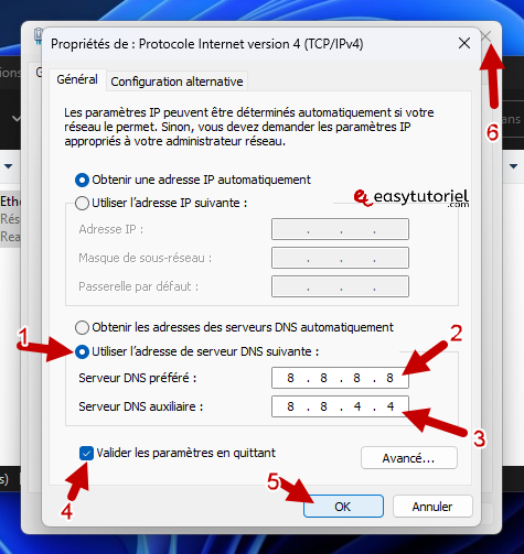 reseau non identifie ethernet 10 utiliser l adresse de serveur dns suivante