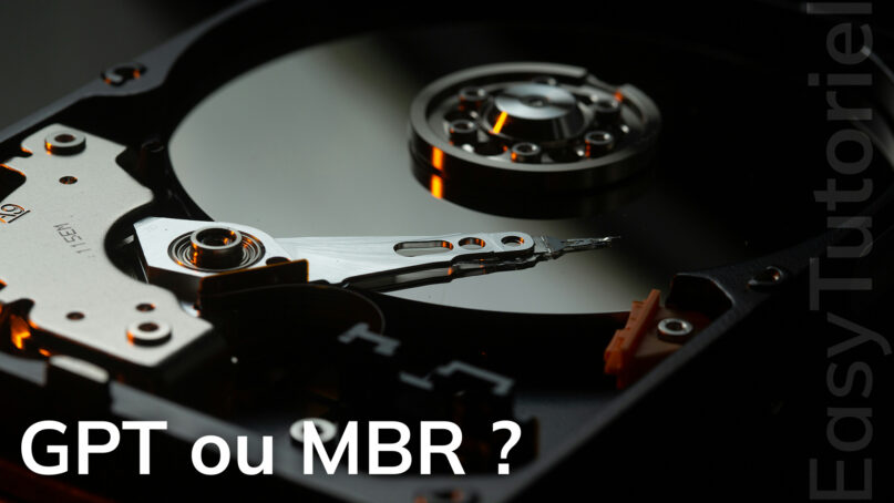 verifier si le lecteur utilise GPT ou MBR disque dur ssd