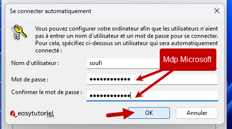 mdp microsoft netplwiz confirmation