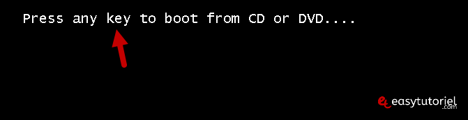 options avancees 11 press any key to boot from cd or dvd