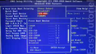 pas de boot cd dvd bios