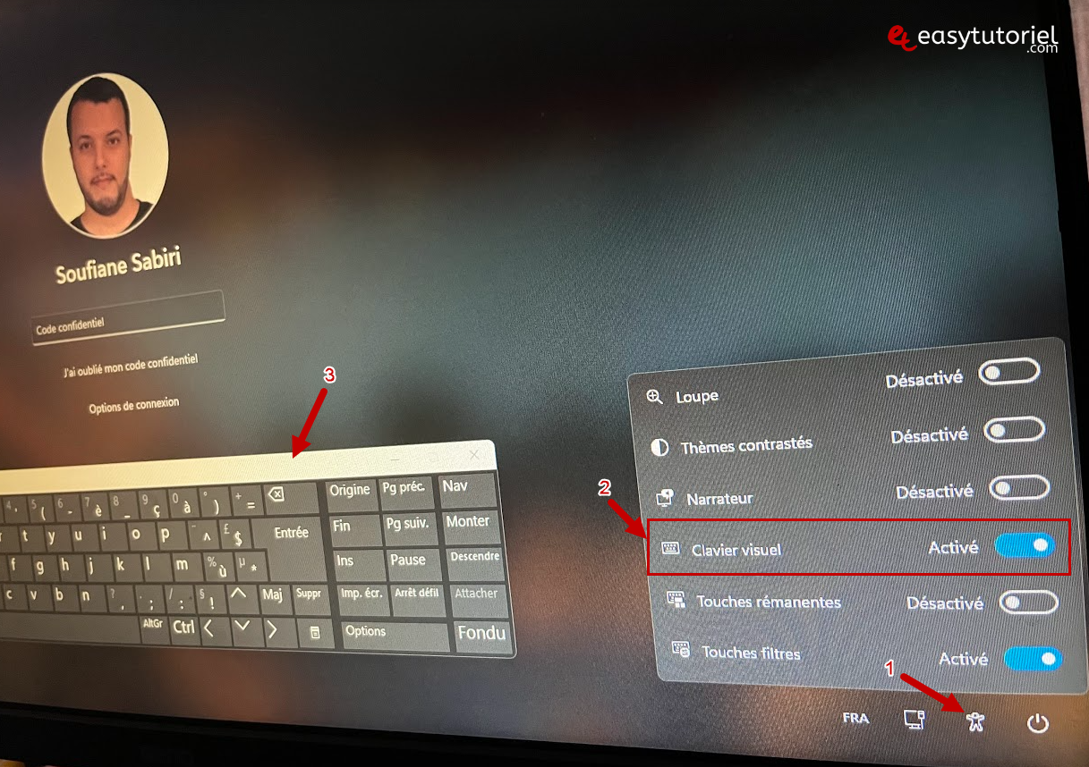touches clavier solution 1 clavier visuel login se connecter