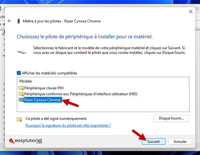 touches clavier solution 12 mettre a jour les pilotes