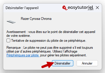 touches clavier solution 14 desinstaller