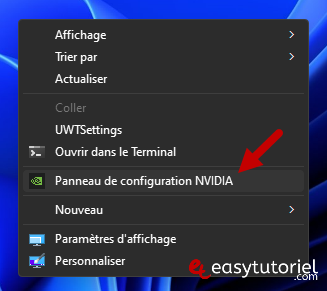 theme contraste eclairage nocturne windows 10 panneau de configuration nvidia