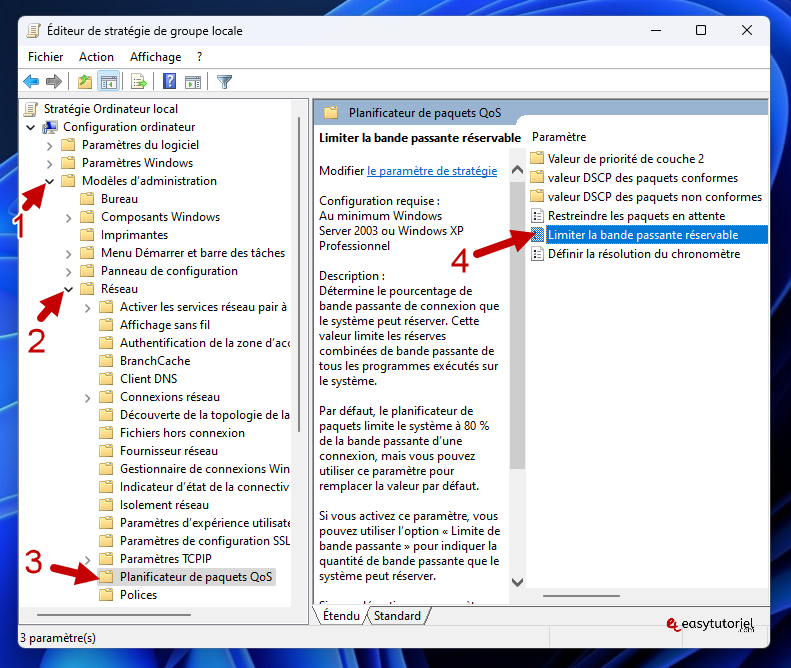 20 bande passante connexion internet rapide windows 2 limiter la bande passante reservable