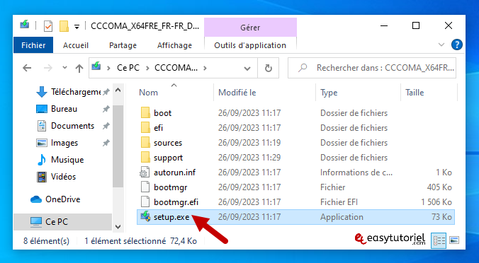 cle usb windows 10 8 setup