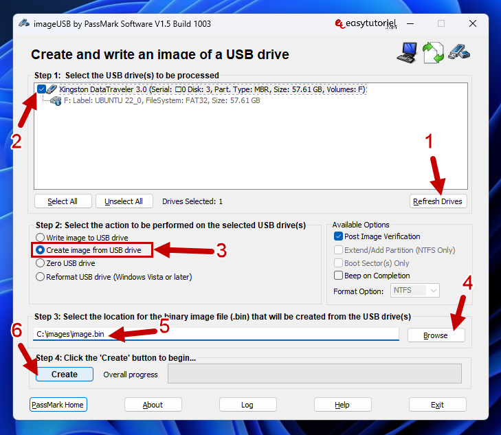 copie integrale cle usb imageusb 2 selectionner cle usb