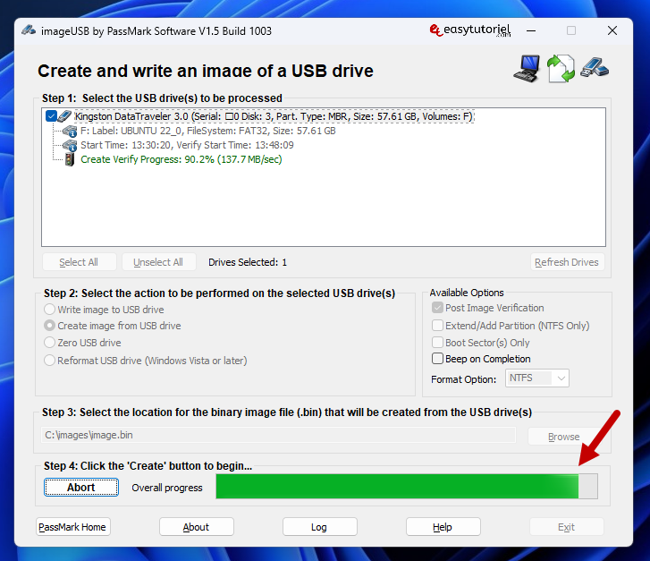 copie integrale cle usb imageusb 5 chargement en cours