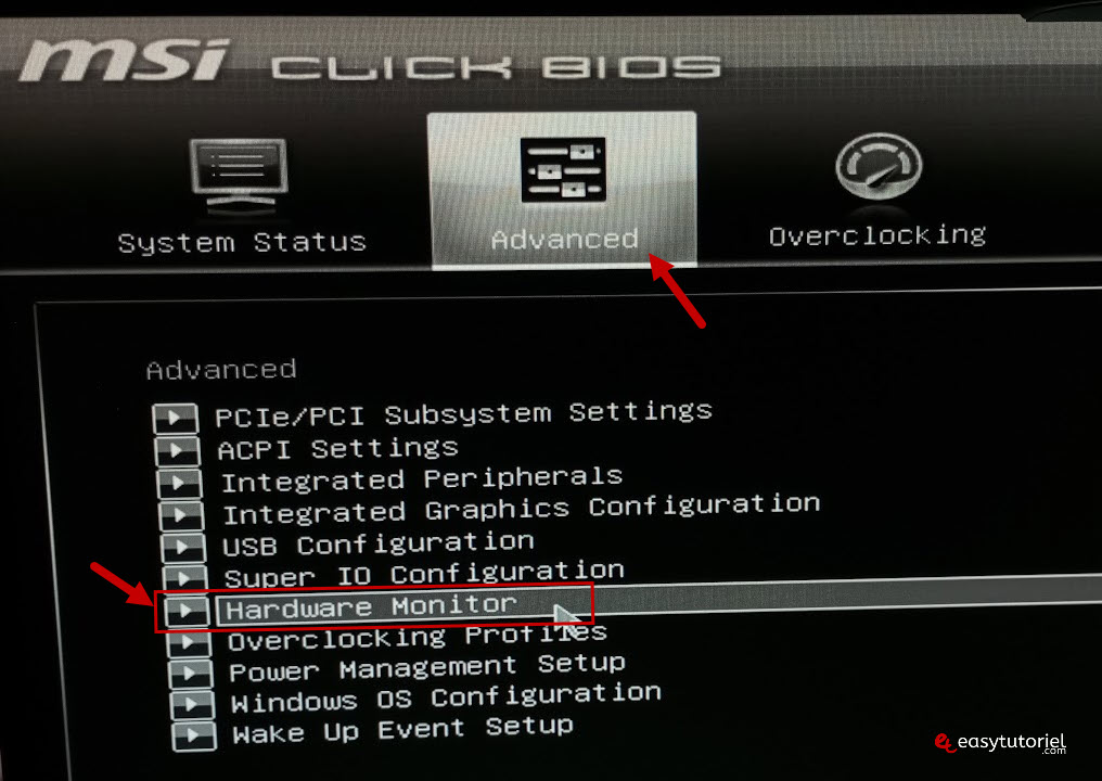 cpu fan error solution bios 2 hardware monitor