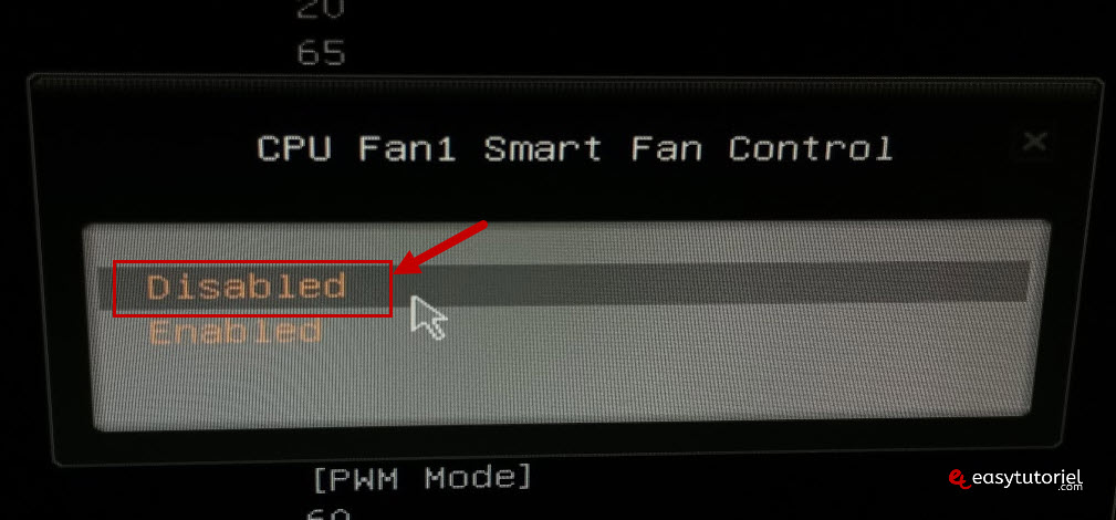 cpu fan error solution bios 4 disabled cpu smart fan monitor