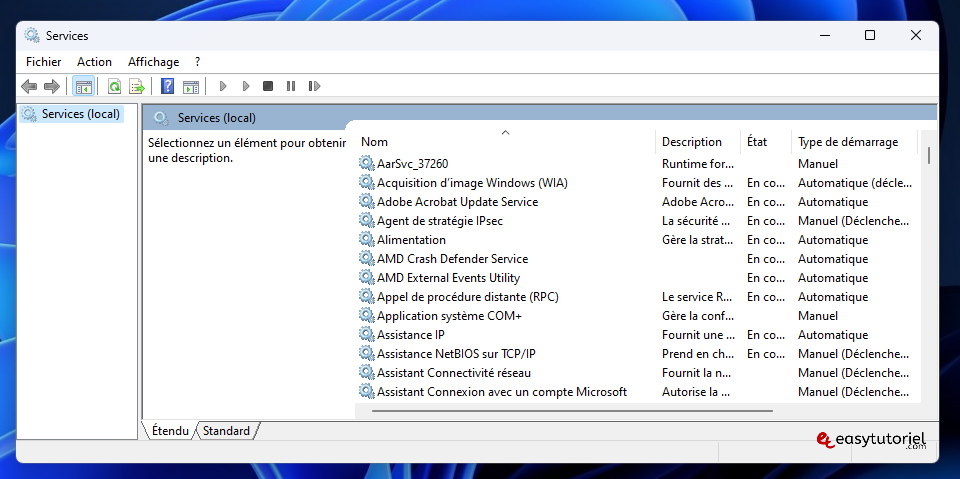 demarrage rapide 4 services