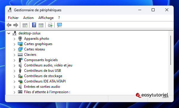 demarrage rapide 6 gestionnaire de peripheriques
