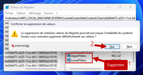erreur code 10 windows 18 oui