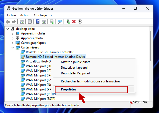 erreur code 10 windows 8 proprietes