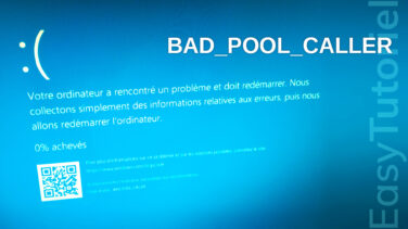 erreur ecran bleu BAD POOL CALLER bsod