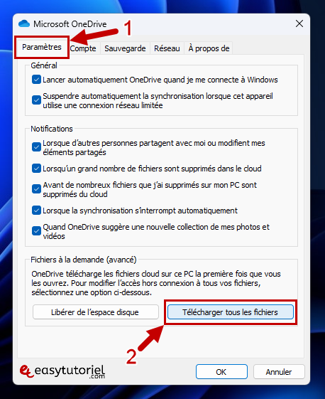 forcer telechargement onedrive windows 3 parametres telecharger tous les fichiers