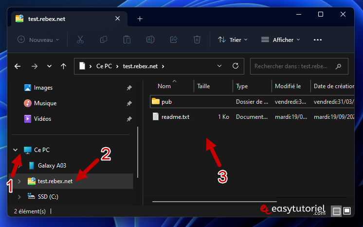 ftp serveur lecteur windows 10 lecteur connecte avec succes