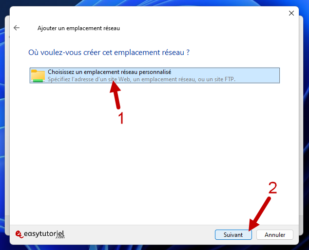ftp serveur lecteur windows 4 choisissez un emplacement reseau personnalise