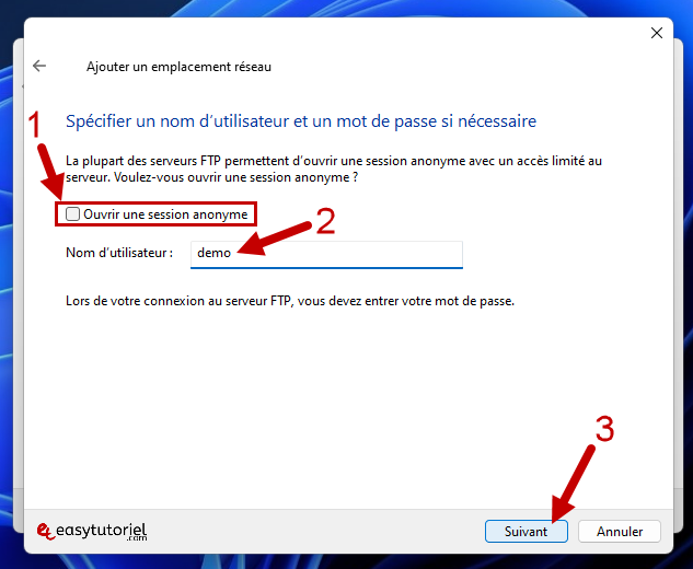 ftp serveur lecteur windows 6 nom utilisateur