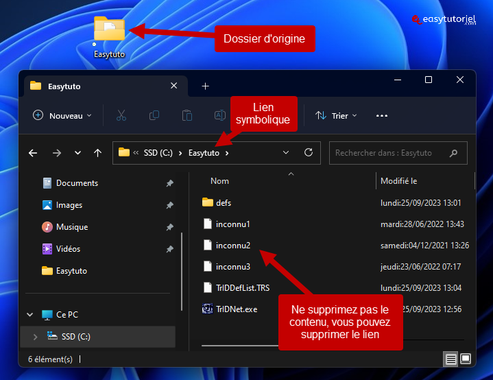 lien symbolique symlink windows 10 difference