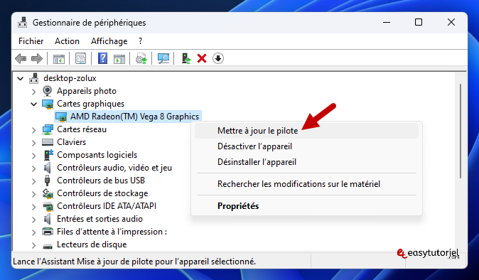 mettre a jour pilote gestionnaire de peripheriques