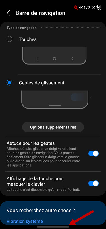 navigations gestes android 10 gestes actives samsung