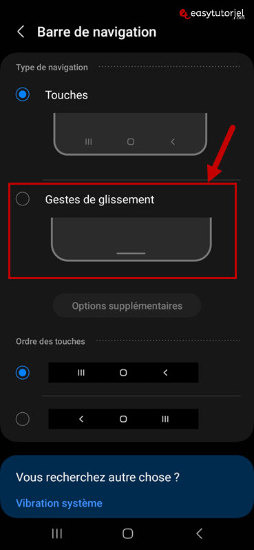 navigations gestes android 9 gestes de glissement samsung