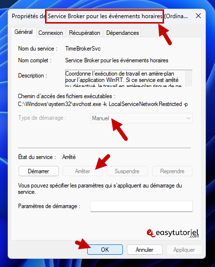 ntoskrnl exe erreur windows 8 service broker pour evenements horaires timebrokersvc