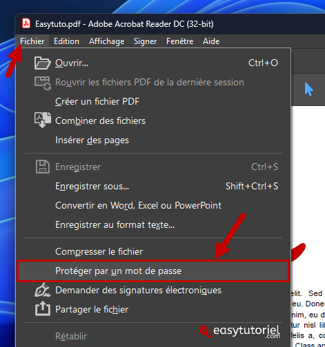 proteger pdf par mot de passe