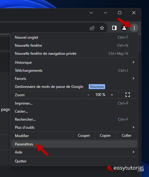 supprimer about blank chrome 2