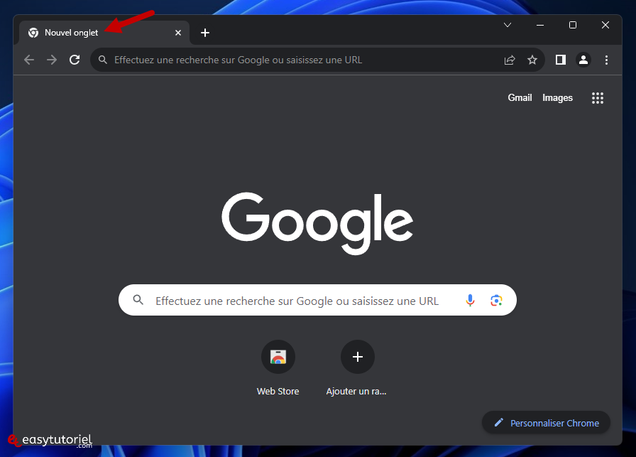 supprimer about blank chrome 5
