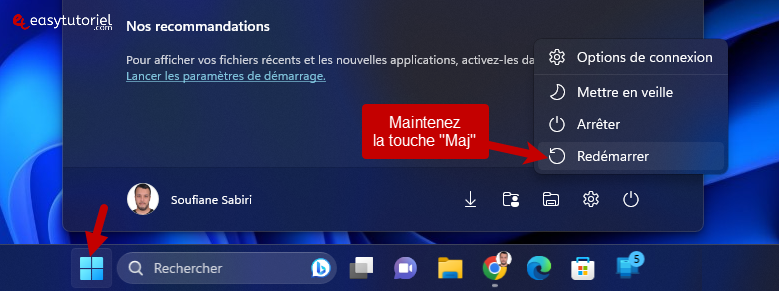 ubuntu dual boot windows 11 13 redemarrer touche maj