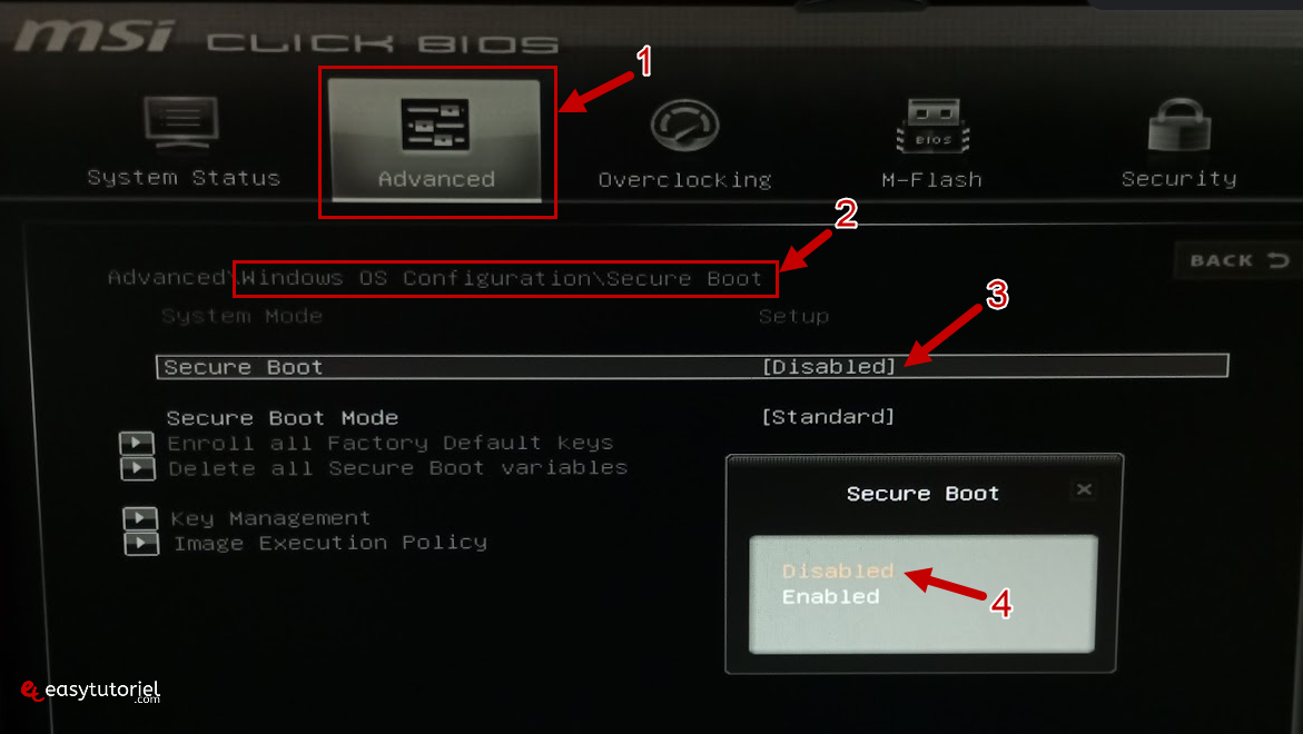 ubuntu dual boot windows 11 19 desactiver secure boot bios