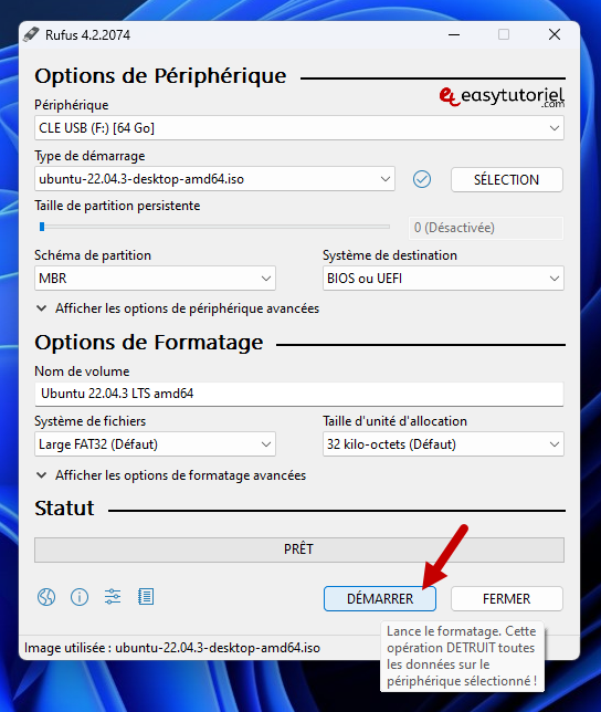 ubuntu dual boot windows 11 4 rufus demarrer mbr gpt