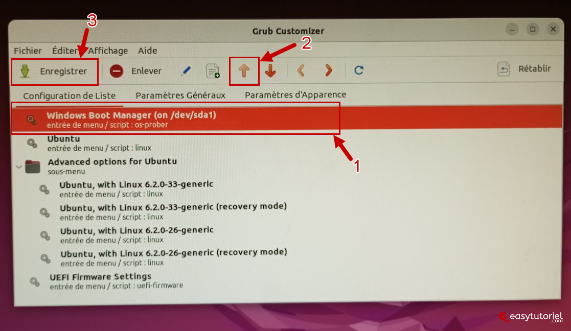 ubuntu dual boot windows 11 42 grub customizer windows boot manager dev sda1