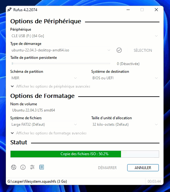 ubuntu dual boot windows 11 7 copie des fichiers iso