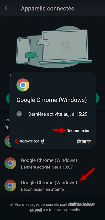 whatsapp savoir avec qui personne parle 8 deconnecter