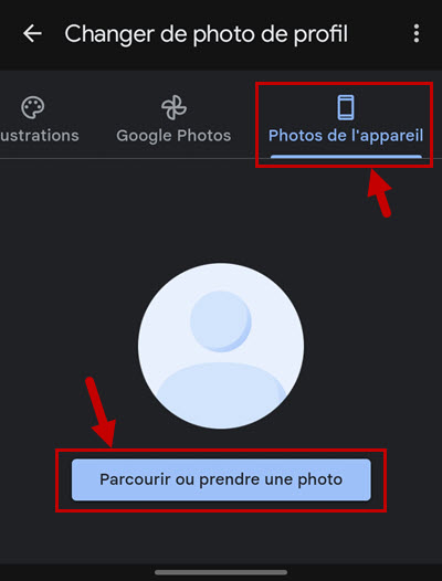 changer photo profil gmail android 6