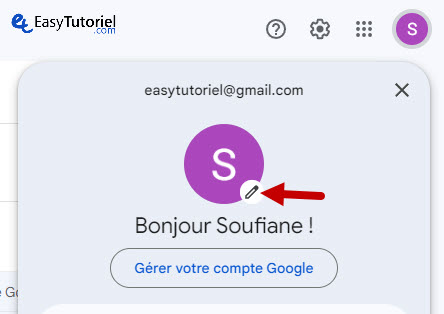 changer photo profil gmail pc 2
