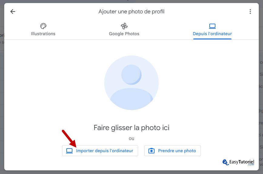 changer photo profil gmail pc 4