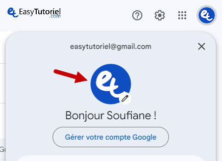 changer photo profil gmail pc 7