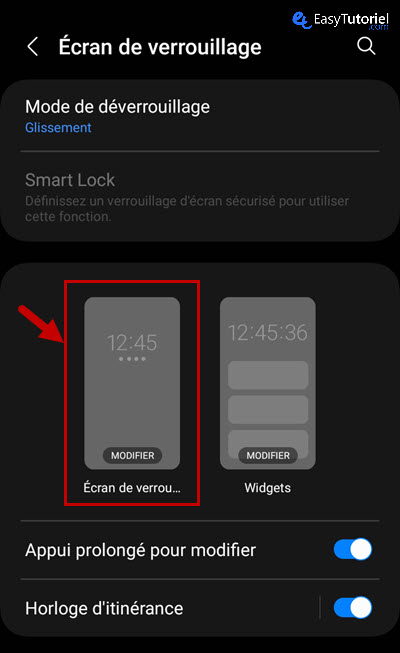 desactiver camera android 10