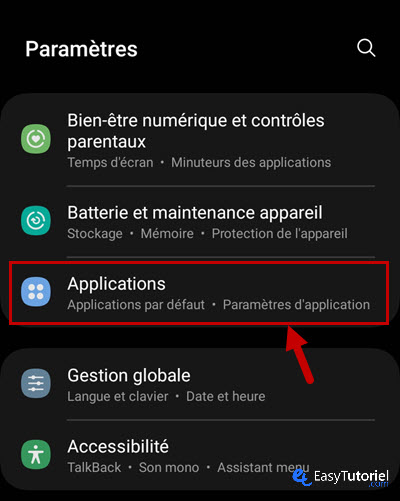 desactiver camera android 2