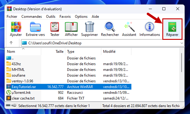 erreur winrar endommage inconnu 3