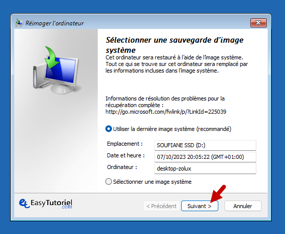 restaurer windows 11 7