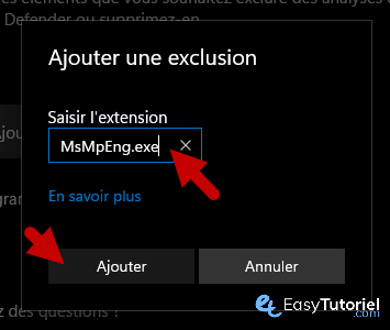 Antimalware Service Executable 100 14 saisir