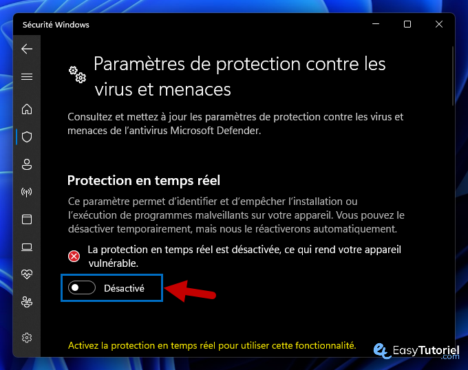 Antimalware Service Executable 100 16 desactiver protection en temps reel windows defender