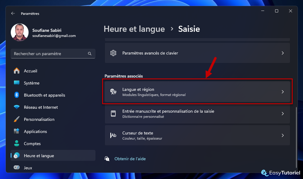 changer clavier qwerty a azerty 3 langue et region
