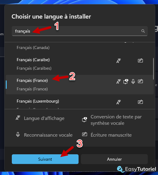 changer clavier qwerty a azerty 5 francais france suivant